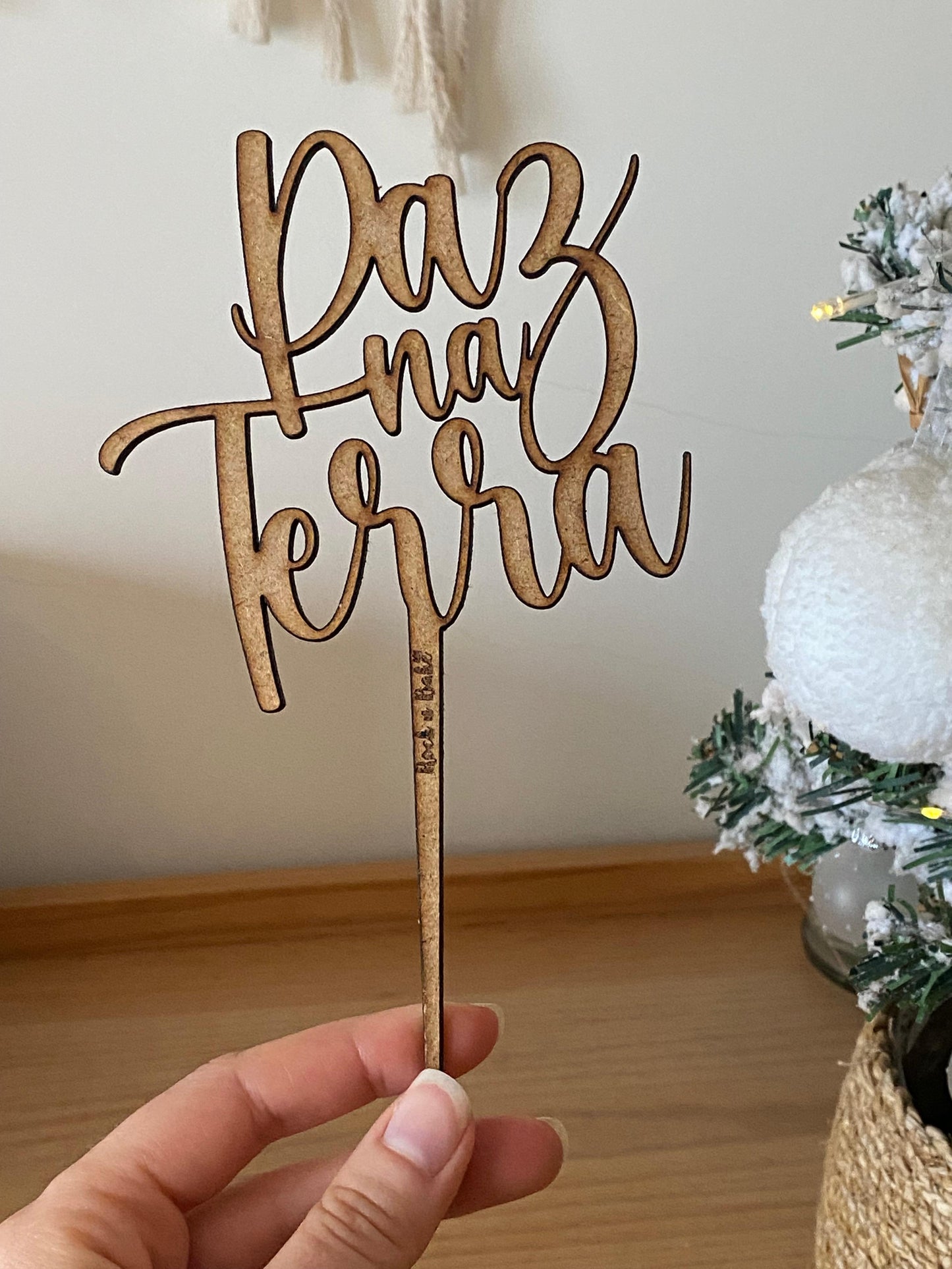 Cake topper Natal - Paz na Terra