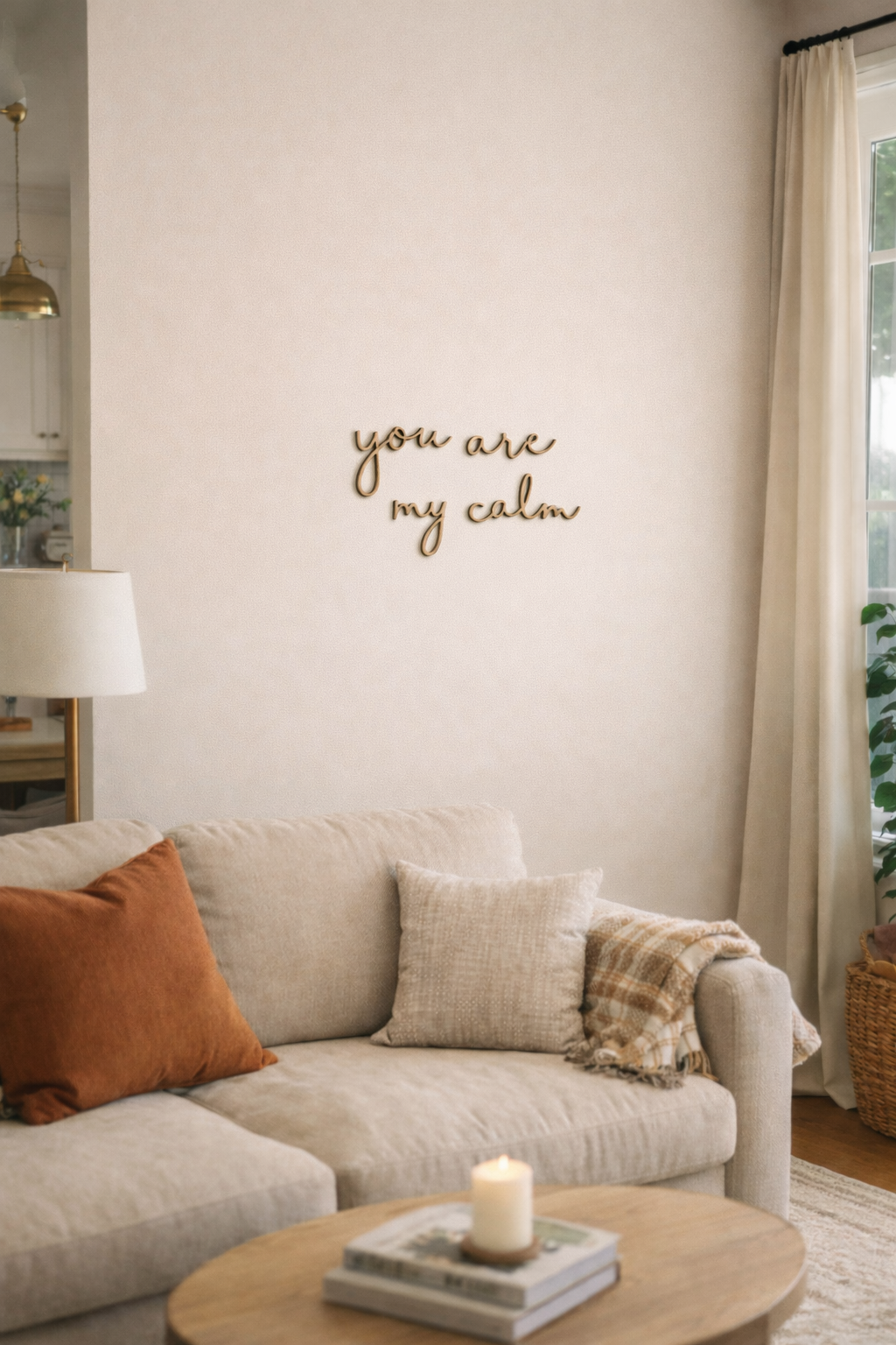 You are my calm - frase em MDF