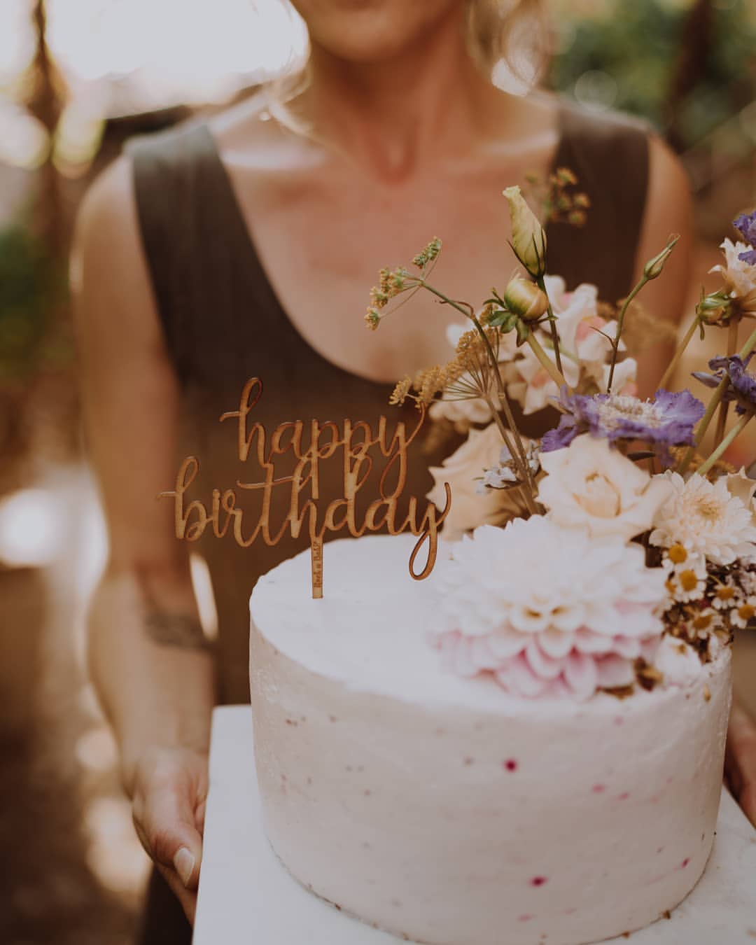 Cake topper happy birthday