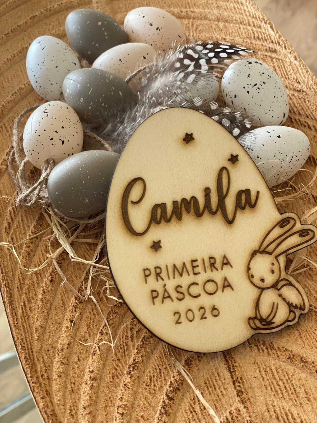 Placa Ovo Personalizado em contraplacado