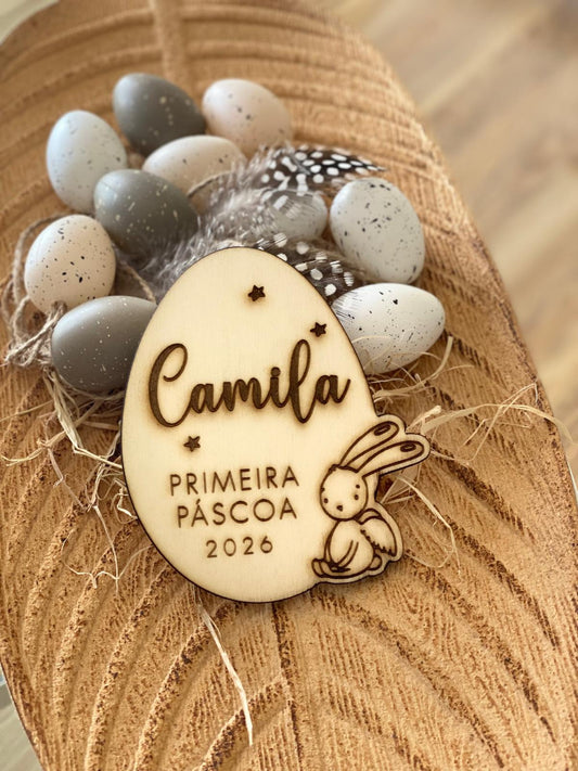Placa Ovo Personalizado em contraplacado
